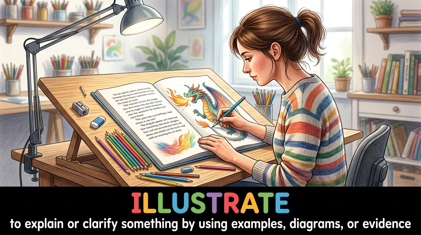 English Illustration for illustrate